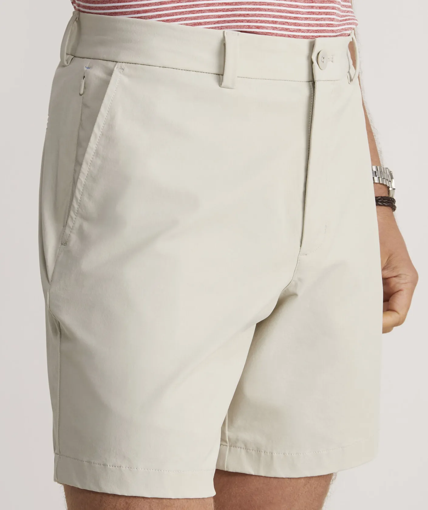 Shorts<Vineyard Vines 7 Inch On-The-Go Shorts Stone