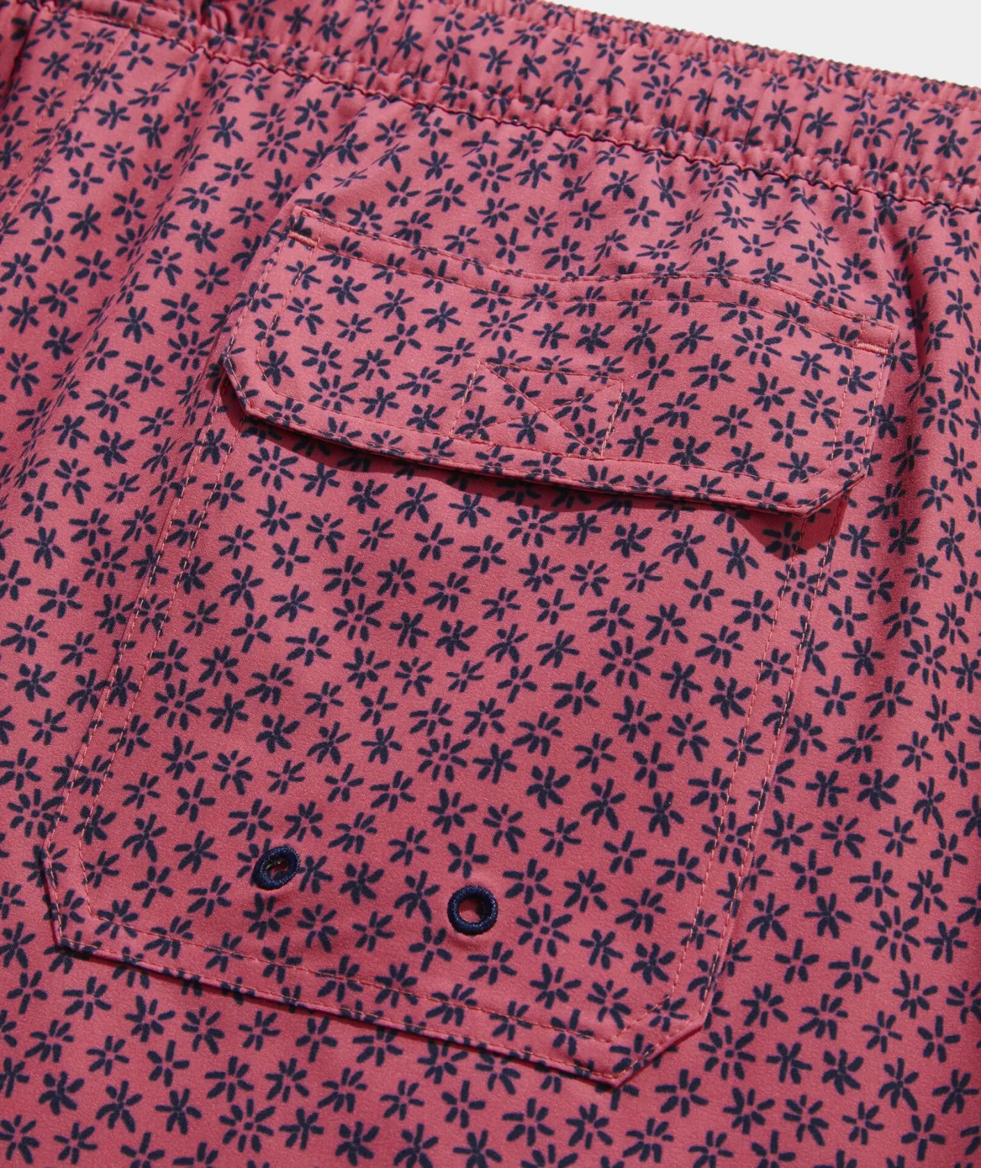 Swimwear<Vineyard Vines 5 Inch Printed Chappy Swim Trunks Flrl Micro Jetty Red