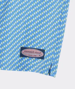 Swimwear<Vineyard Vines 7 Inch Printed Chappy Swim Trunks Tri Geo Hull Blue