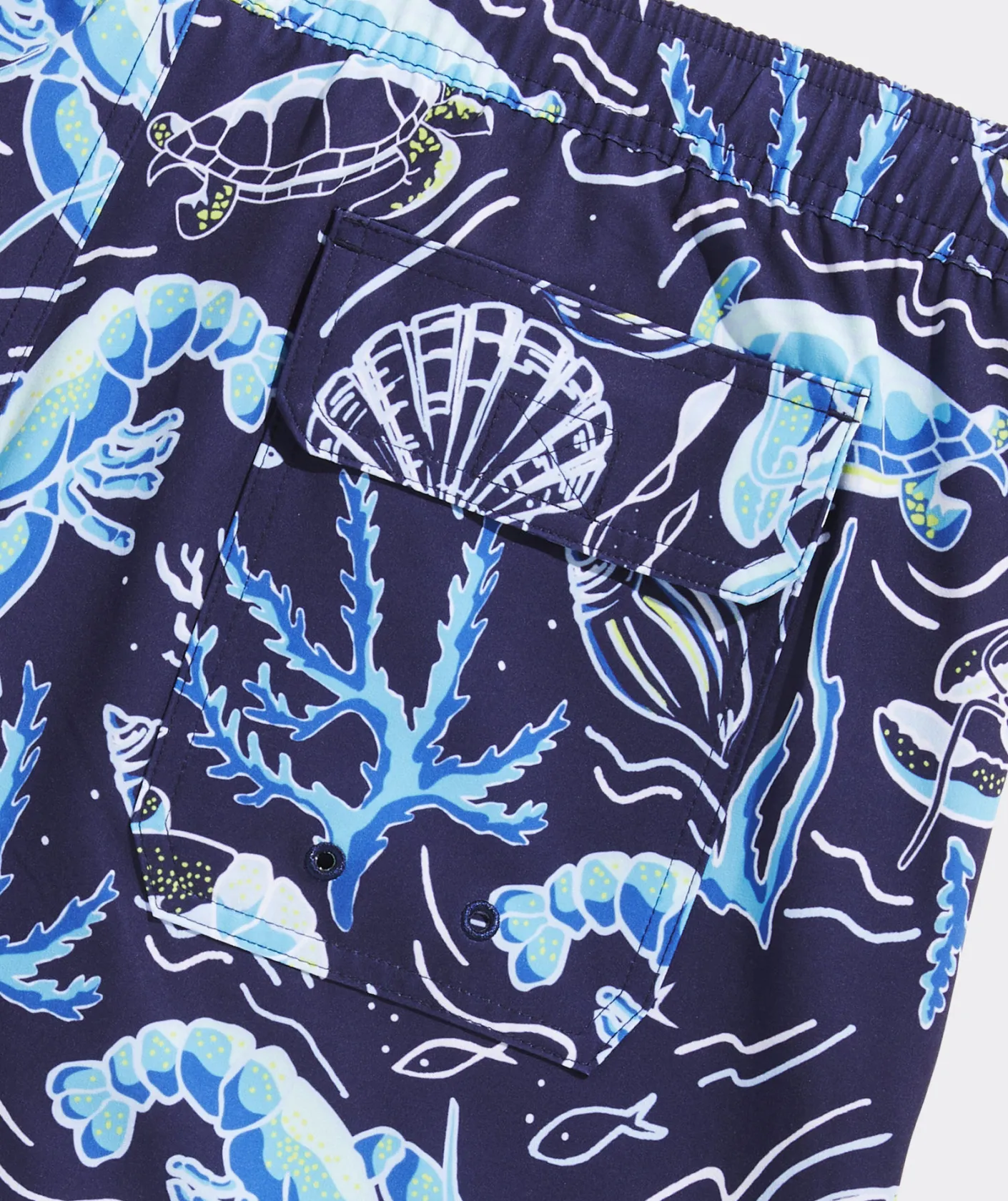 Swimwear<Vineyard Vines 7 Inch Printed Chappy Swim Trunks Sea Life Navy