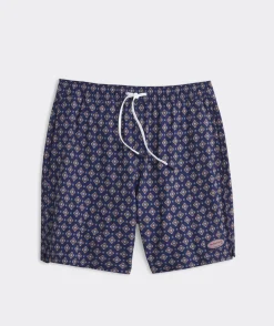 Swimwear<Vineyard Vines 7 Inch Printed Chappy Swim Trunks Foulard Naut Navy