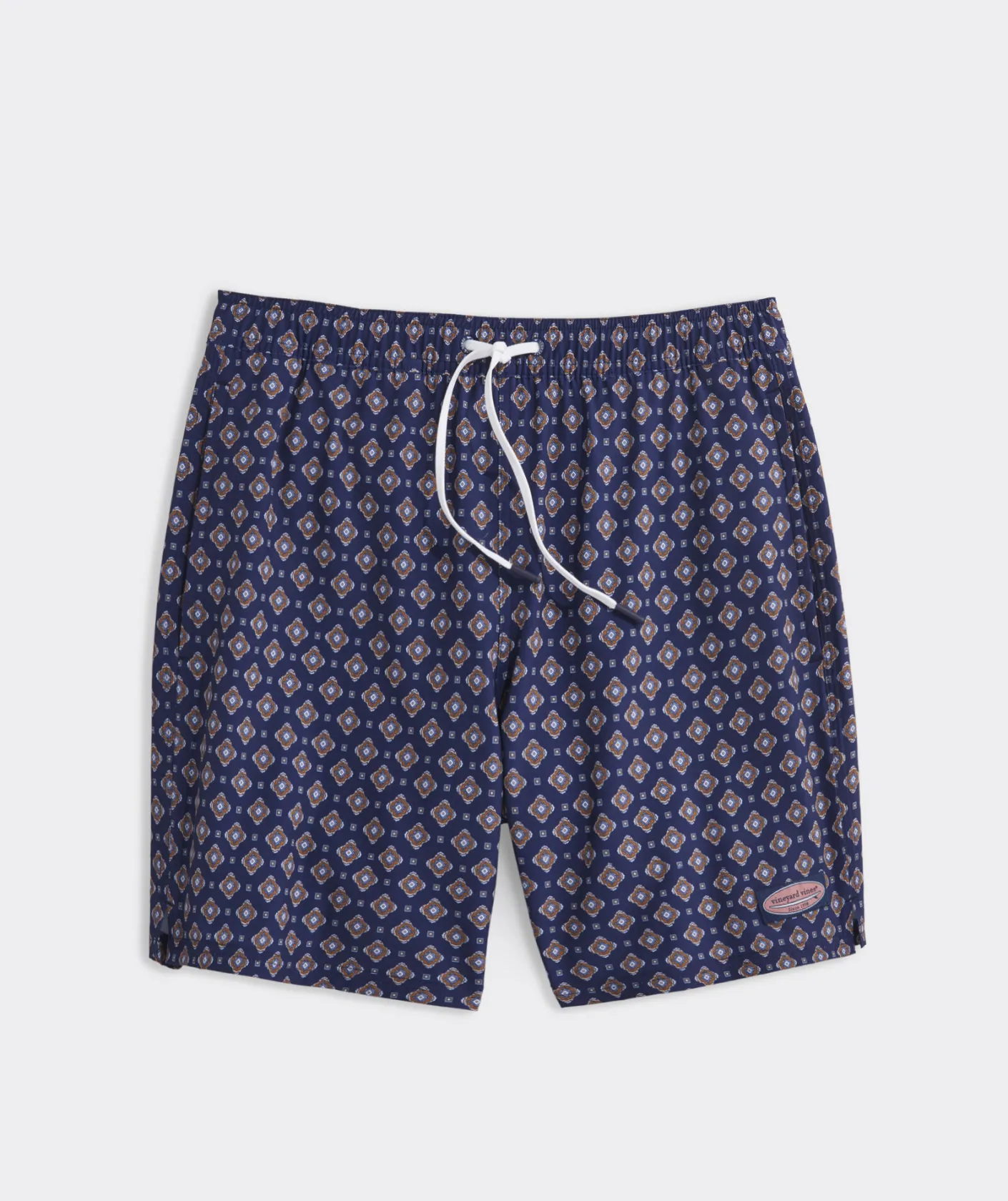 Swimwear<Vineyard Vines 7 Inch Printed Chappy Swim Trunks Foulard Naut Navy