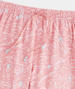 Swimwear<Vineyard Vines 7 Inch Printed Chappy Swim Trunks Islnd Maps Chpy Cymn