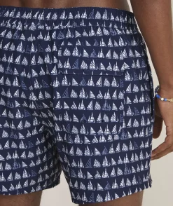 Swimwear<Vineyard Vines 5 Inch Printed Chappy Swim Trunks Boat Parade Naut Nav