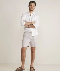 Shorts<Vineyard Vines 7 Inch Pull-On Linen Shorts Cappuccino