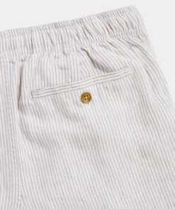 Shorts<Vineyard Vines 7 Inch Pull-On Linen Shorts Cappuccino