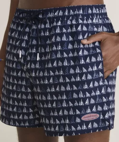 Mens<Vineyard Vines 7 Inch Solid Chappy Swim Trunks Papaya Punch