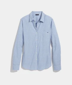 Shirts & Tops<Vineyard Vines Bayview Poplin Button-Down Feeder - Hull Blue