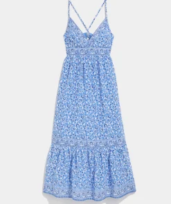 Dresses & Skirts<Vineyard Vines Blue Katama Tile Sconset Maxi Dress Katama Tile - Blue