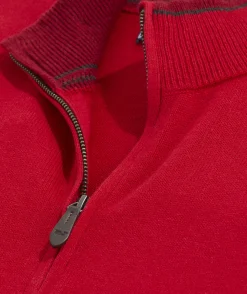 Quarter-Zips<Vineyard Vines Boathouse Tipped Quarter-Zip Red Velvet