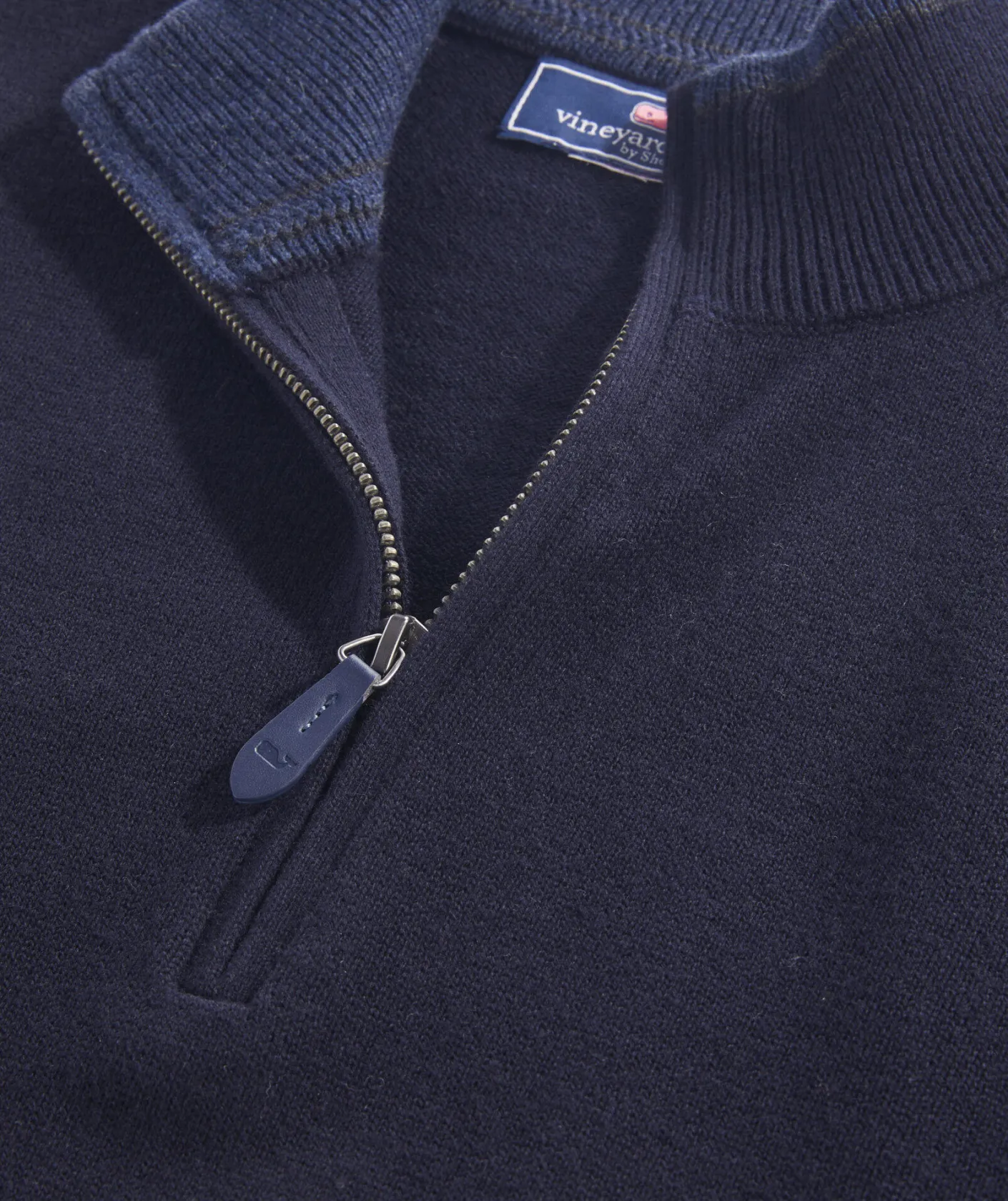 Quarter-Zips<Vineyard Vines Boathouse Tipped Quarter-Zip Nautical Navy