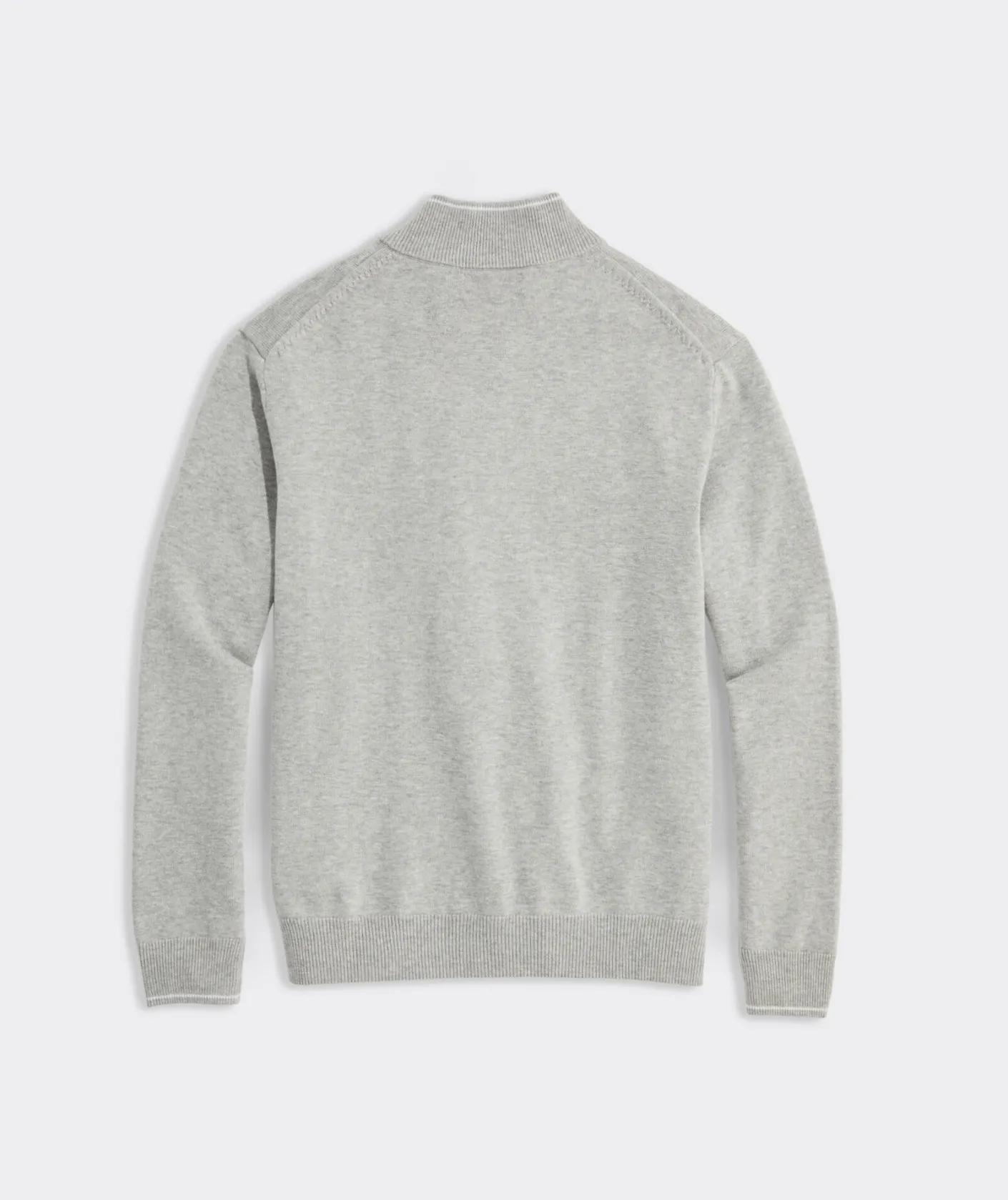 Quarter-Zips<Vineyard Vines Boathouse Tipped Quarter-Zip Light Gray Heather