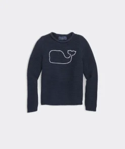 Sweaters<Vineyard Vines Boys’ Cotton Cashmere Cable Crewneck Sweater Light Gray Heather