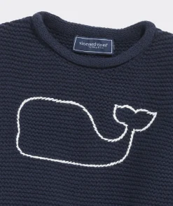Sweaters<Vineyard Vines Boys’ Cotton Cashmere Cable Crewneck Sweater Light Gray Heather