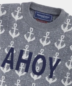 Sweaters<Vineyard Vines Boys’ Cotton Cashmere Cable Crewneck Sweater Nautical Navy