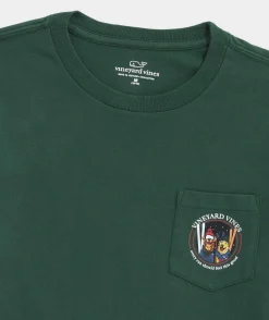 Tees<Vineyard Vines Boys' Cool Sports Fans Long-Sleeve Pocket Tee Ice Water