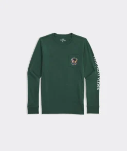 Tees<Vineyard Vines Boys' Cool Sports Fans Long-Sleeve Pocket Tee Ice Water