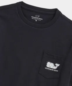 Tees<Vineyard Vines Boys' Disco Ball Whale Long-Sleeve Pocket Tee Jet Black