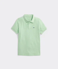 Polos<Vineyard Vines Boys' Heritage Pique Polo Wild Lime