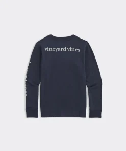 Tees<Vineyard Vines Boys' Lacrosse Stick Whale Long-Sleeve Tee Larkspur