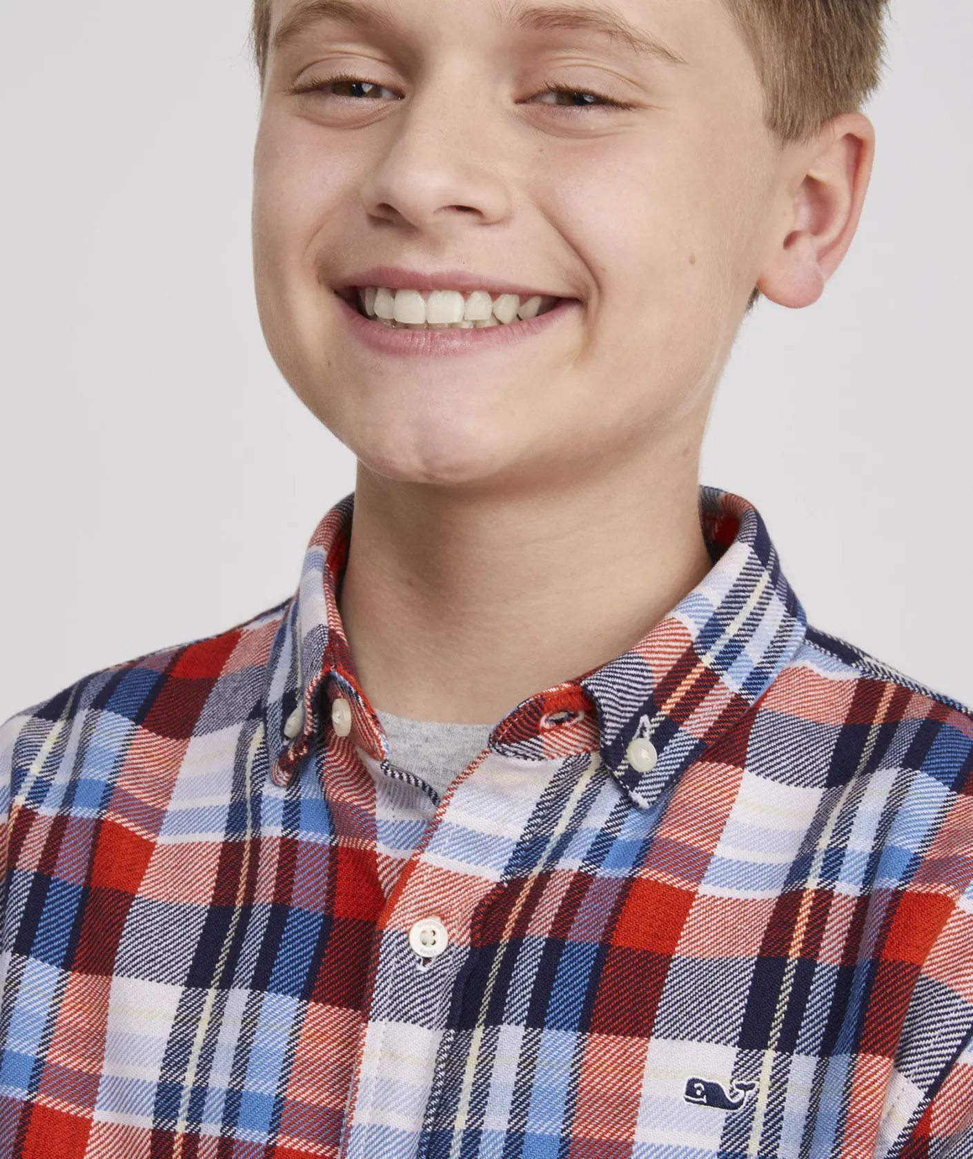 Button-Down Shirts<Vineyard Vines Boys' Lightweight On-The-Go Gingham Shirt Ging Tequila Sunrise