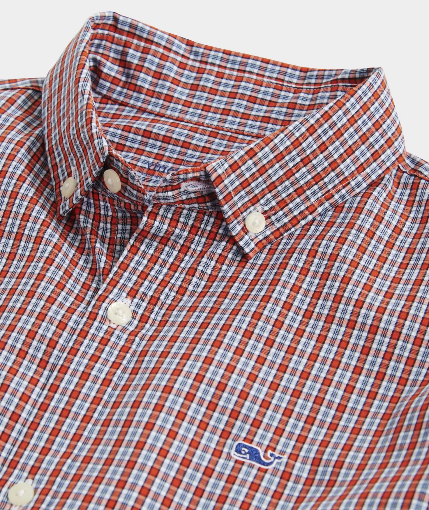 Button-Down Shirts<Vineyard Vines Boys' Lightweight On-The-Go Plaid Shirt Sailors Red