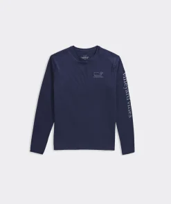 Swim & Rashguards|Tees<Vineyard Vines Boys' Long-Sleeve Rashguard White Cap