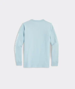 Tees<Vineyard Vines Boys' Pond Hockey Whale Long-Sleeve Pocket Tee White Cap