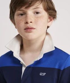 Polos<Vineyard Vines Boys' Rugby Shirt Raspberry Wine