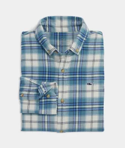 Button-Down Shirts<Vineyard Vines Boys' Stretch Flannel Check Shirt Larkspur