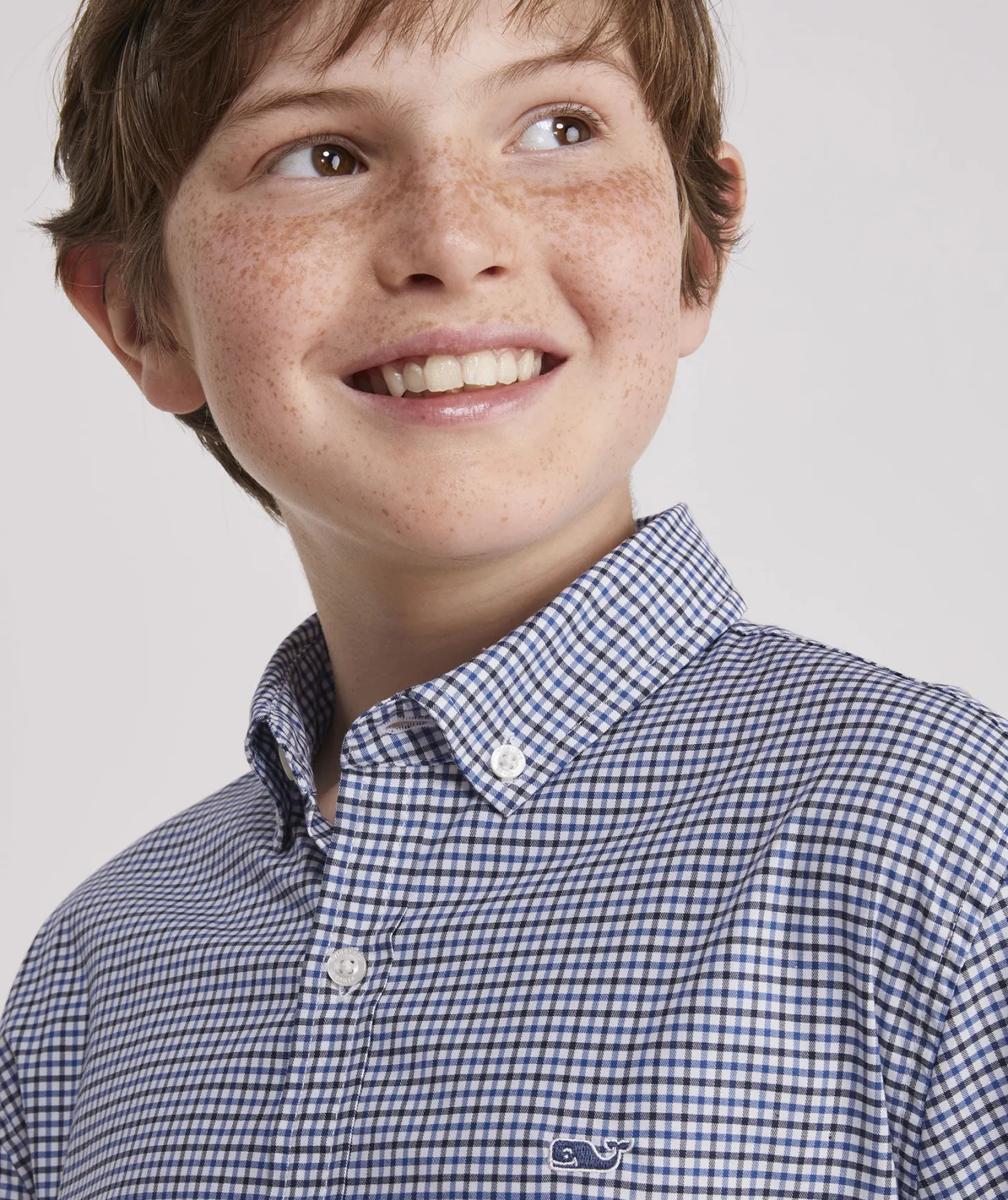 Button-Down Shirts<Vineyard Vines Boys' Stretch Flannel Plaid Shirt Pld Turf Green