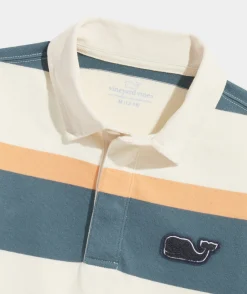 Polos<Vineyard Vines Boys' Stripe Rugby Shirt Nautical Navy