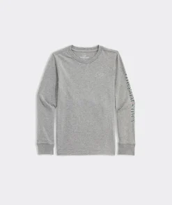 Tees<Vineyard Vines Boys' Thanksgiving Parade Whale Long-Sleeve Pocket Tee White Cap