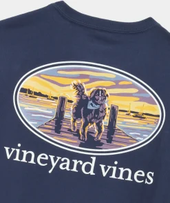 Tees<Vineyard Vines Boys' Vineyard Vibes Long-Sleeve Tee Charleston Green