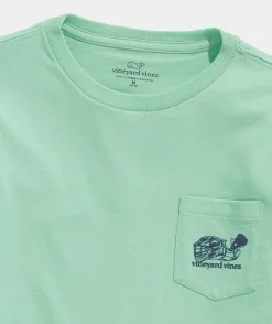 Tees<Vineyard Vines Boys' Vintage Whale Garment-Dyed Long-Sleeve Pocket Tee Gray Harbor