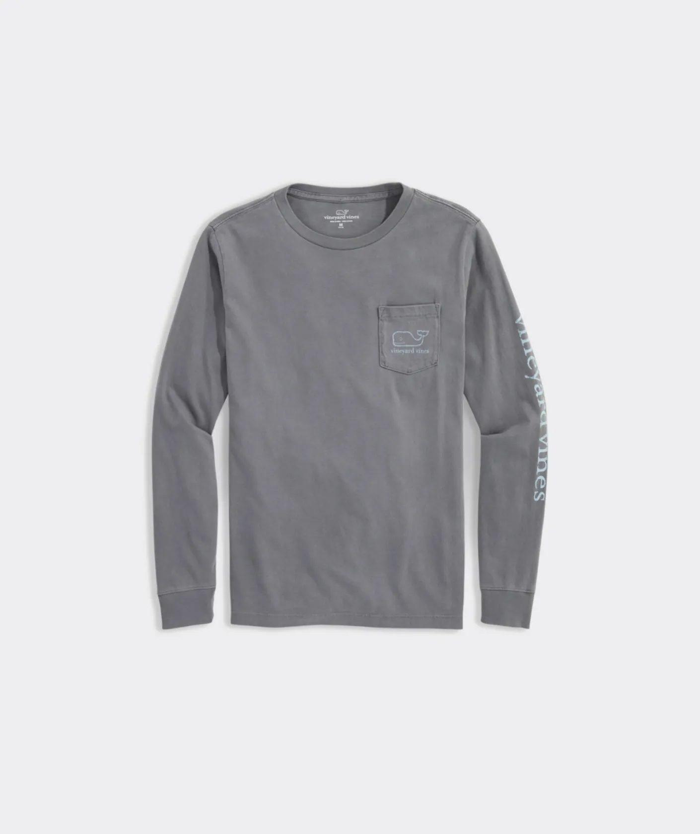 Tees<Vineyard Vines Boys' Vintage Whale Garment-Dyed Long-Sleeve Pocket Tee Mist Green