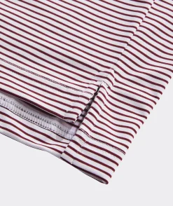 Polos<Vineyard Vines Bradley Stripe Sankaty Polo Crimson
