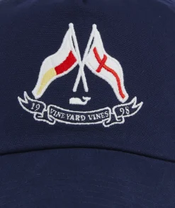 Hats<Vineyard Vines Burgee Flag 5-Panel Hat Nautical Navy