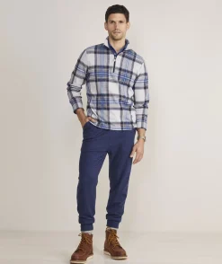 Quarter-Zips|Sweatpants & Sweatshirts<Vineyard Vines Calmwater Quarter-Zip Stone Plaid