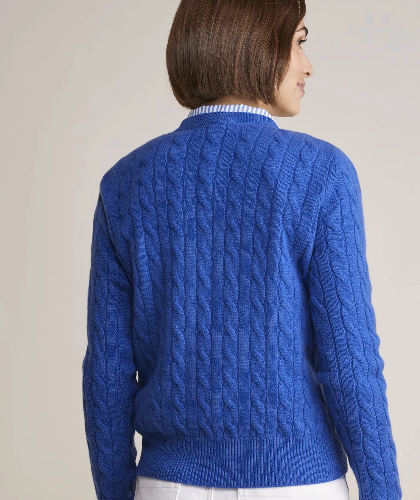 Sweaters<Vineyard Vines Cashmere Classic Cable Crewneck Sweater Hull Blue