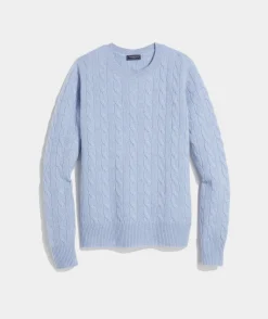 Sweaters<Vineyard Vines Cashmere Classic Cable Crewneck Sweater Camel Heather