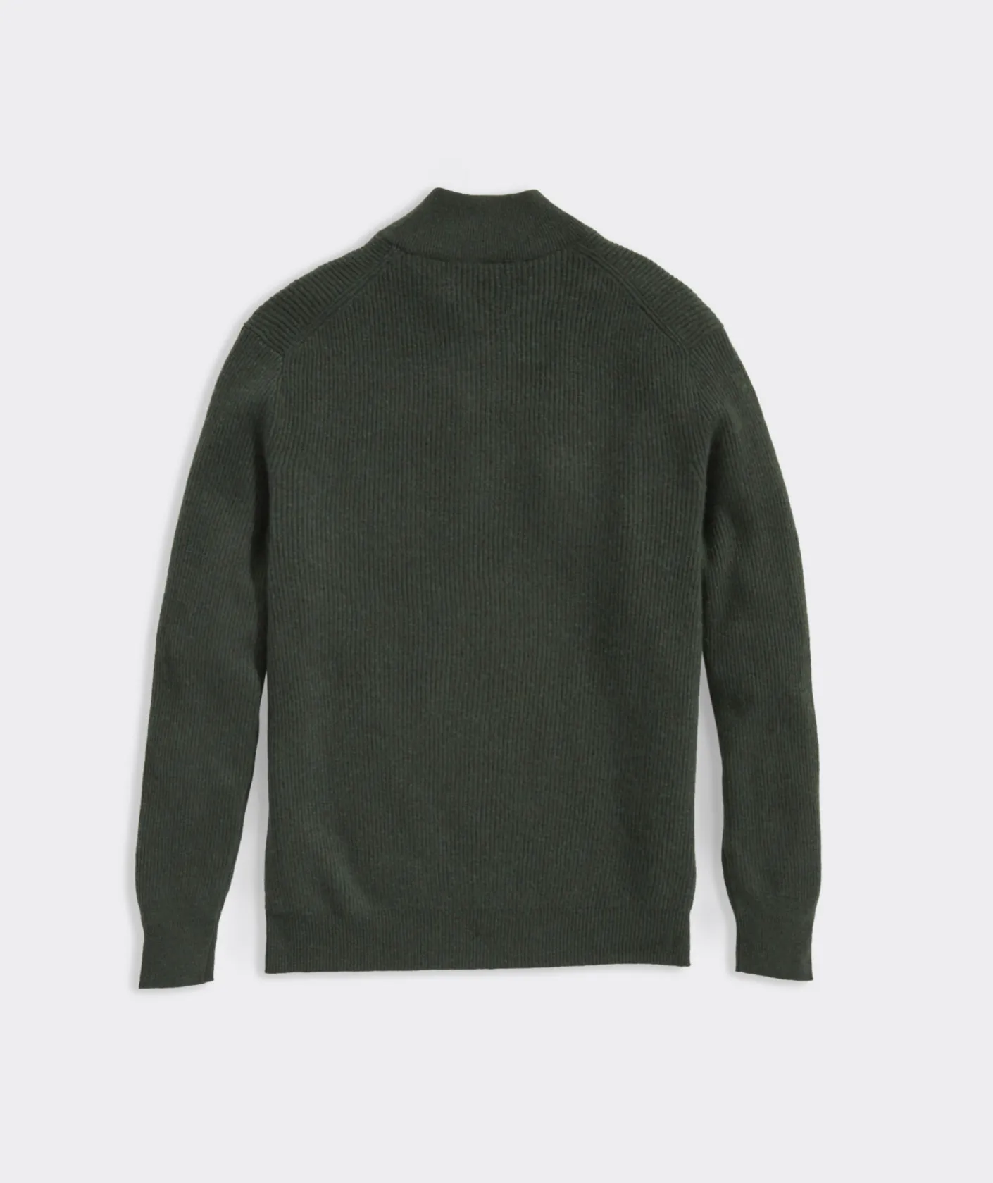 Quarter-Zips<Vineyard Vines Cashmere Fisherman Rib Quarter-Zip Sweater Forest Olive