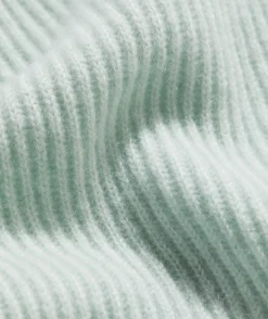 Quarter-Zips<Vineyard Vines Cashmere Fisherman Rib Quarter-Zip Sweater Bleached Aqua