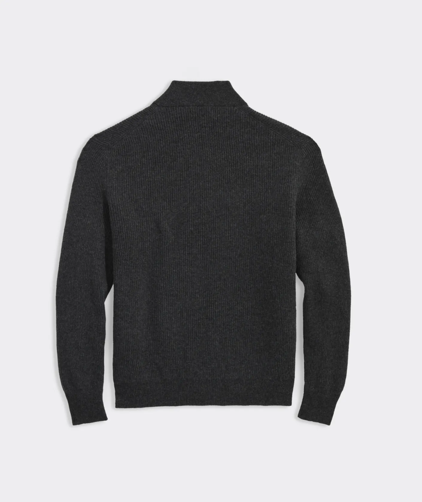 Quarter-Zips<Vineyard Vines Cashmere Fisherman Rib Quarter-Zip Sweater Charcoal Heather