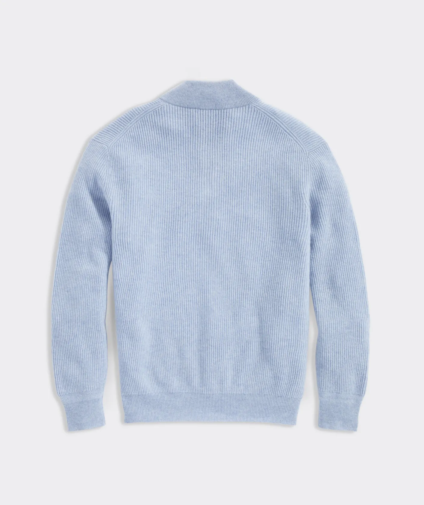 Quarter-Zips<Vineyard Vines Cashmere Fisherman Rib Quarter-Zip Sweater Jake Blue Heather