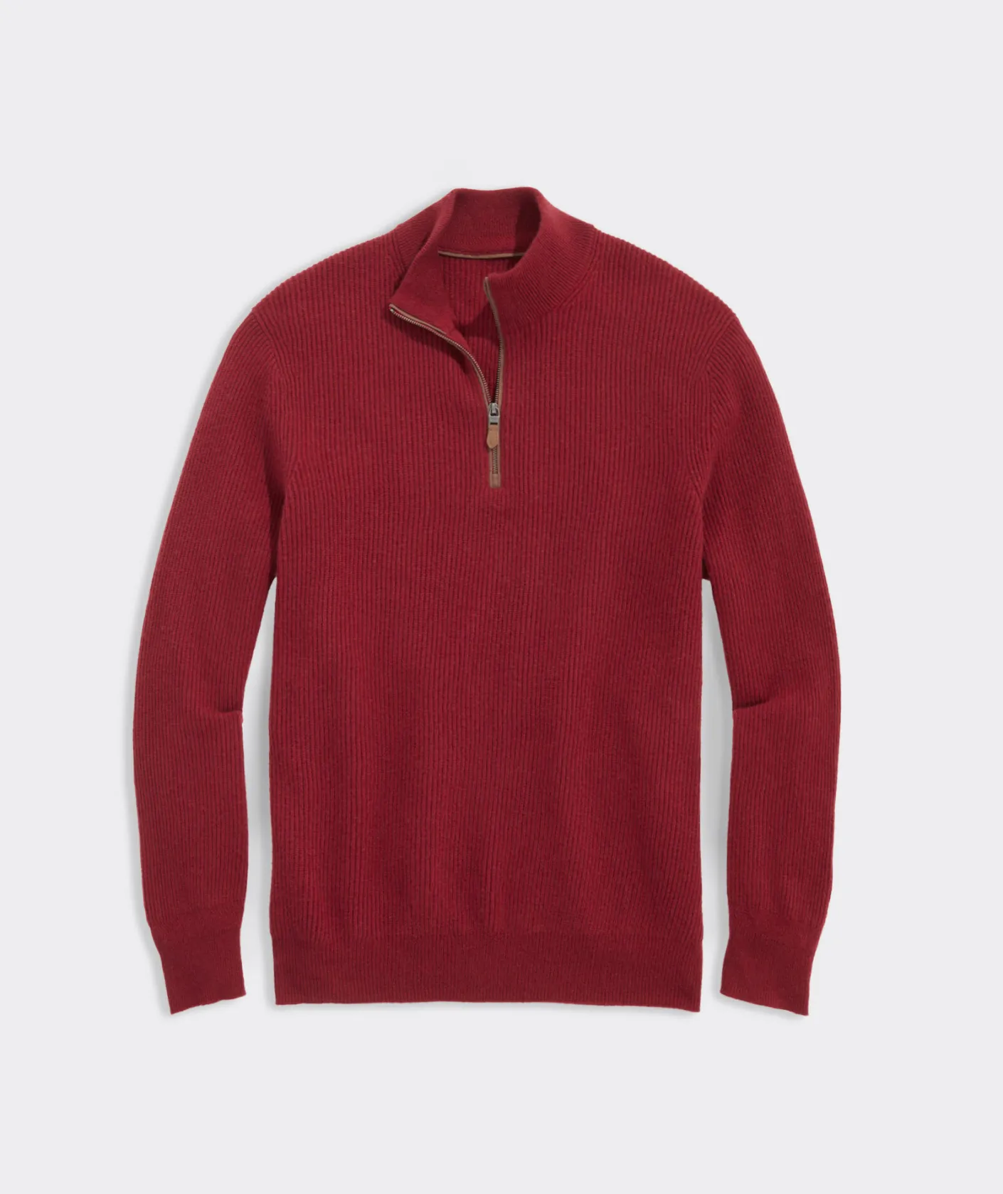 Quarter-Zips<Vineyard Vines Cashmere Fisherman Rib Quarter-Zip Sweater Sangria