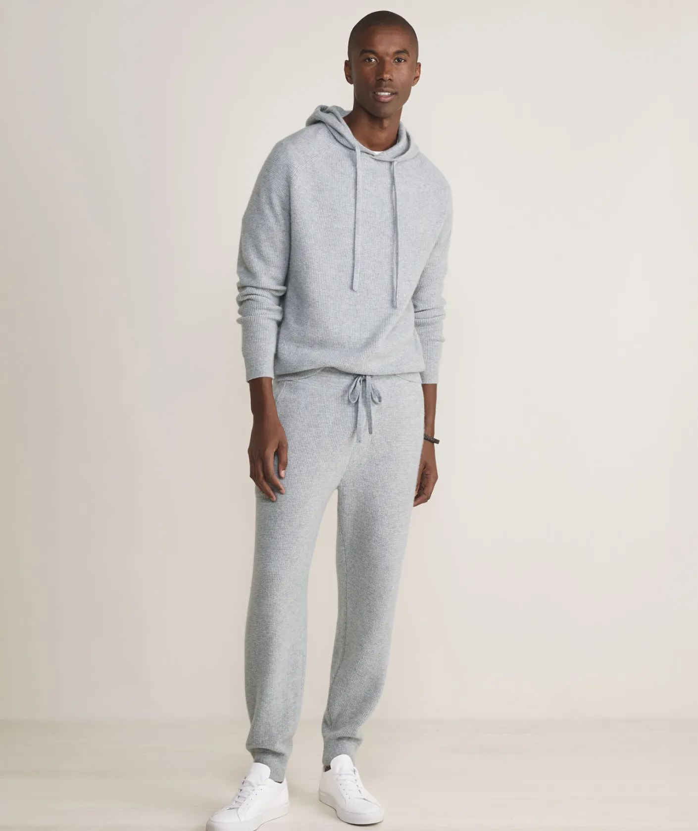 Sweatpants & Sweatshirts|Sweaters<Vineyard Vines Cashmere Waffle Hoodie Light Gray Heather