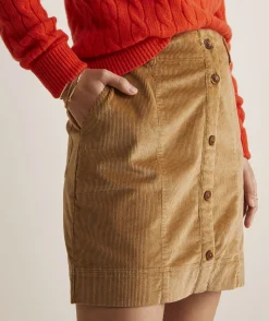 Dresses & Skirts<Vineyard Vines Corduroy Button-Front Skirt Officer Khaki