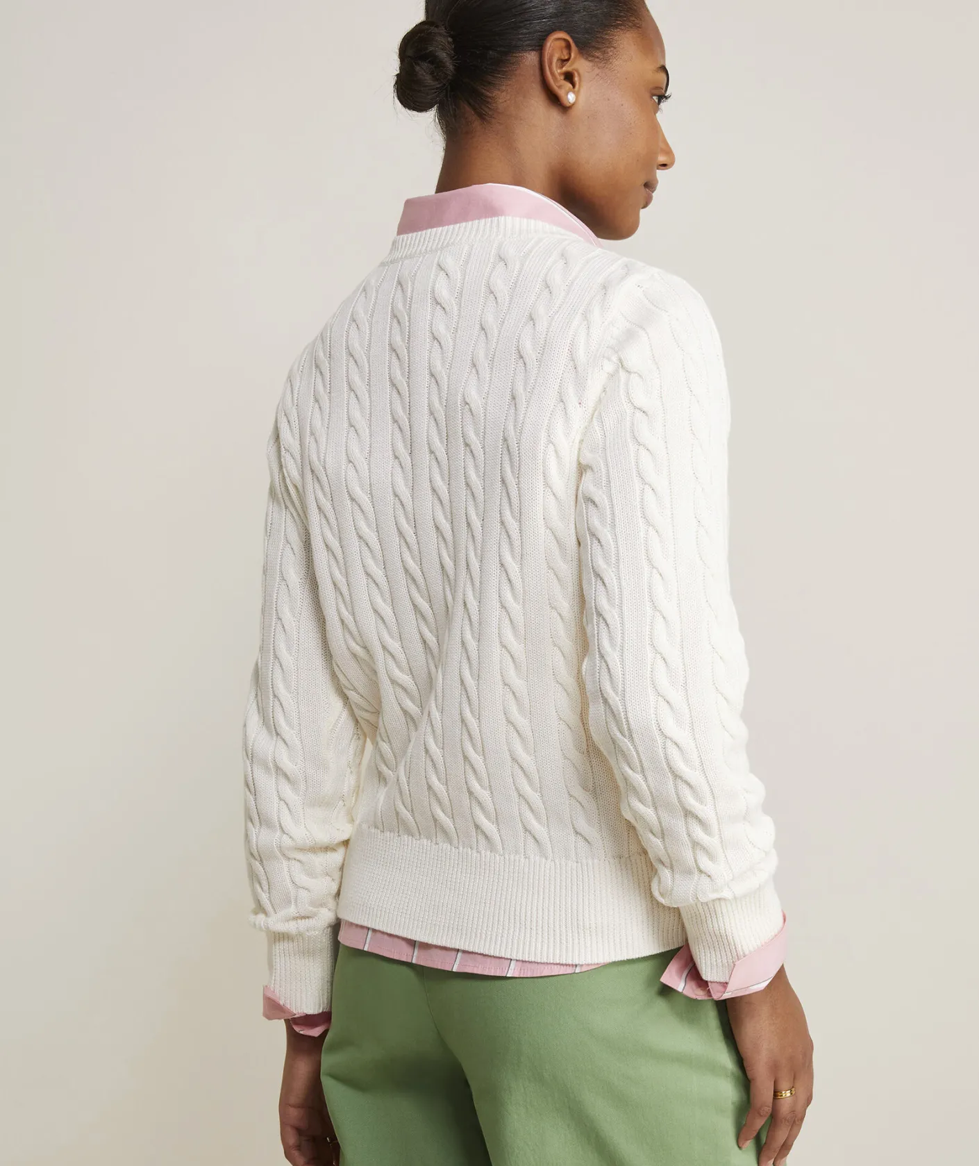 Sweaters<Vineyard Vines Cotton Cable Crewneck Sweater Marshmallow