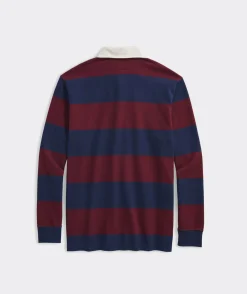 Polos<Vineyard Vines Cotton Rugby Shirt Naut Navy/Crimson
